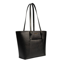 Damenschultertasche 021g schwarz Saffiano