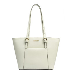 Damentasche Schultertasche 021g beige Saffiano