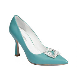 Elegante Damenschuhe 1312 Azurro