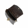 Damenhandtasche 023g Croco Dunkelbraun