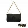 Schultertasche Damen 024g biz schwarz
