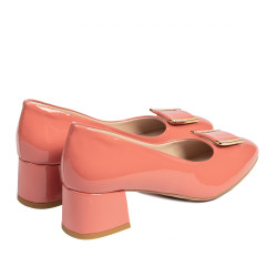 Elegante Damenschuhe 1321 Lack Lachsfarben