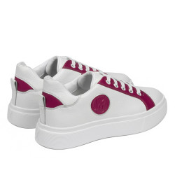 Damen-Sneaker 6073 weiß+fuchsia