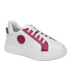 Damen-Sneaker 6073 weiß+fuchsia
