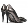 Elegante Damenschuhe 1279 silber perlglanz
