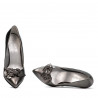 Elegante Damenschuhe 1279 silber perlglanz