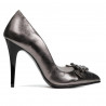 Elegante Damenschuhe 1279 silber perlglanz
