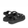 Kindersandalen 529 schwarz+silber