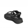 Kindersandalen 529 schwarz+silber