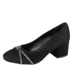 Elegante Damenschuhe 1336 Antilopenschwarz