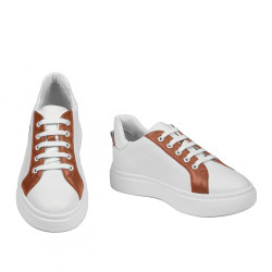 Damen-Sportschuhe 6073 weiß+camel