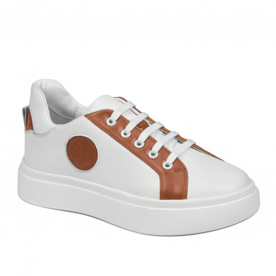 Damen-Sportschuhe 6073 weiß+camel Damen-Sportschuhe 6073 weiß+camel