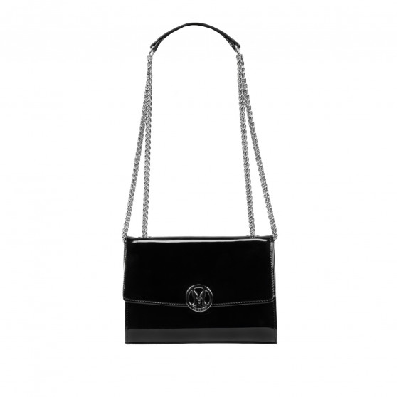 Damenschultertasche 013g 01 Lack schwarz Damenschultertasche 013g 01 Lack schwarz