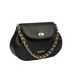 Damentasche Schultertasche 026g Biz Schwarz