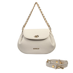 Damen-Schultertasche 026g biz panna