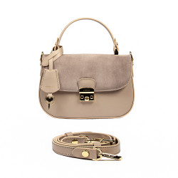 Damentasche 022g taupe kombiniert