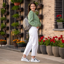 Damen Sportschuhe 6073 weiß+grau lifestyle