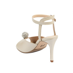 Damensandalen 1329 weiß perlmut