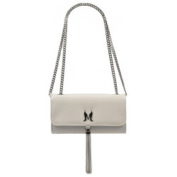 Damenhandtasche Schultertasche 008g 01 hellgrau Kaviar