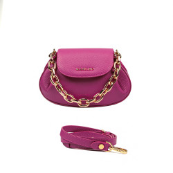 Damen-Schultertasche 027g fuchsia rosa