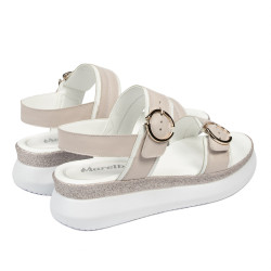 Damen Sandalen 5106 weiß+elfenbein