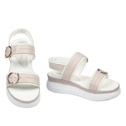 Damen Sandalen 5106 weiß+elfenbein