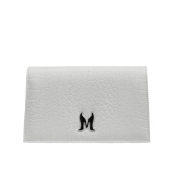 Damentasche Schultertasche 029g 01 Krokodil Weiß