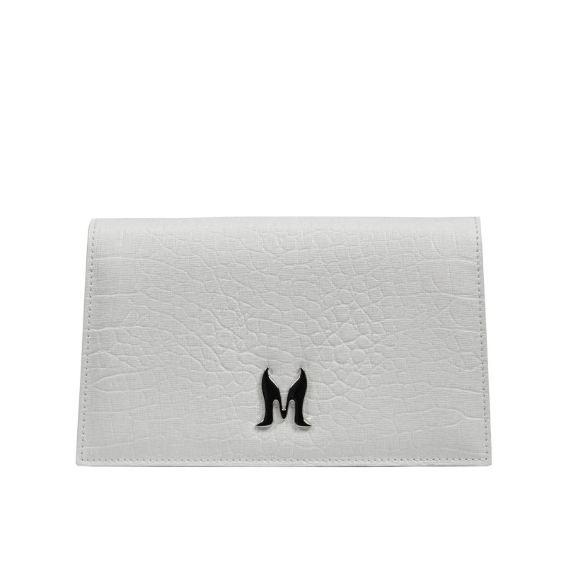 Damentasche Schultertasche 029g 01 Krokodil Weiß