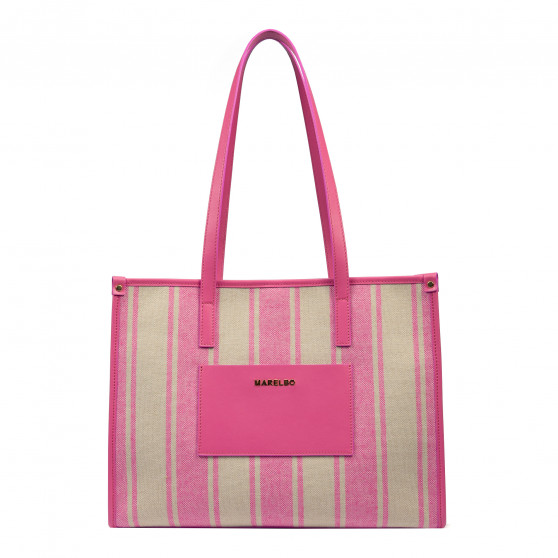 Strandtasche für Damen 031g Barbie-Rosa kombiniert Strandtasche für Damen 031g Barbie-Rosa kombiniert