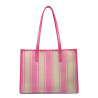 Strandtasche für Damen 031g Barbie-Rosa kombiniert