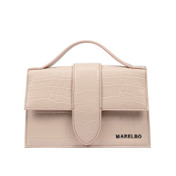 Damentasche Schultertasche 028g 01 Krokodil Beige
