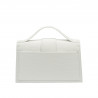Damentasche Schultertasche 028g 01 Croco Weiß