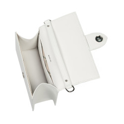 Damentasche Schultertasche 028g 01 Croco Weiß