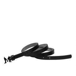 Damen-Gürtel 42-1m schwarz geprägt