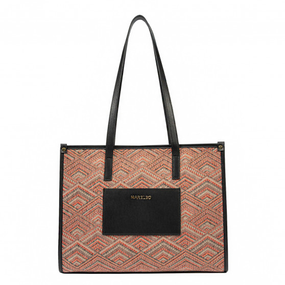 Damenschultertasche für den Strand 031g mit rosa kombiniertem Motiv Damenschultertasche für den Strand 031g mit rosa kombiniertem Motiv