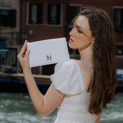 Damentasche Schultertasche 029g 01 Krokodil Weiß lifestyle