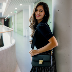 Damentasche Schultertasche 025g Biz Schwarz