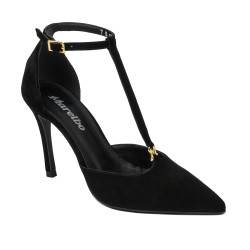 Elegante Damenschuhe 1323 schwarzer Velours