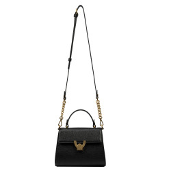Damentasche Schultertasche 032g schwarz Kaviar