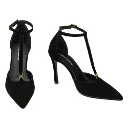 Elegante Damenschuhe 1323 schwarzer Velours