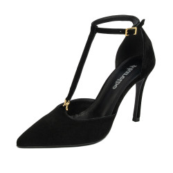 Elegante Damenschuhe 1323 schwarzer Velours