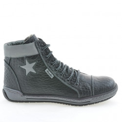 Damenstiefel 3274 schwarz+grau