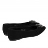 Damen Ballerinas 1313 schwarz Velours