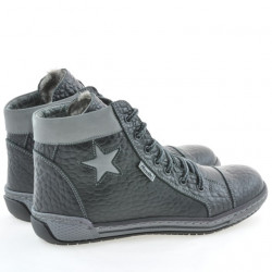 Damenstiefel 3274 schwarz+grau
