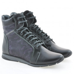 Damenstiefeletten 3275 in Schwarz kombiniert
