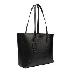 Damentasche Schultertasche 034g schwarz Safiano