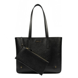Damentasche Umhängetasche 030g schwarz Safiano