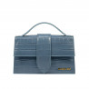 Damentasche Schultertasche 028g Croco Blau