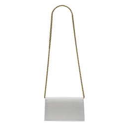 Damen Schultertasche 029g Kroko Weiß