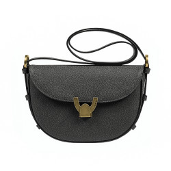 Schultertasche Damen 035g Schwarz kombiniert